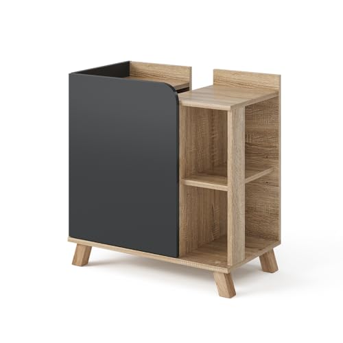 Vicco Waschbeckenunterschrank Sonoma/Anthrazit Karen 60x65x35 cm - Der Unterschrank für das...