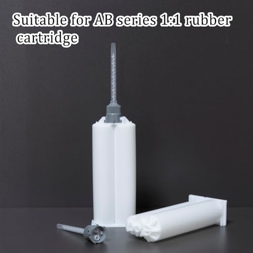 WestCH 30 Stück Statikmischer Mischerdüsen 1:1 Klebstoff Mischrohr Statikmischer Mischdüsen Kieselgel Mixtülle Mischerspitzen Kunststoffkleber für 2K AB-Klebestiftpistole (Grau)