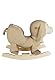 Sterntaler Schaukeltier Schaf Flocke - Schaukeltier aus Plüsch mit weicher Sitzfläche - Schaukelpferd für Kinder mit Musselin Halstuch - Spielzeug Wippe für Baby und Kinder, beige