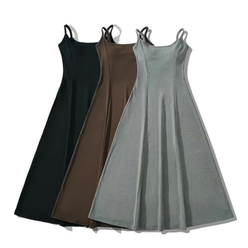 Robe d'été courte noire anti-transpiration avec coques de poitrine intégrées