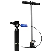 0.5L/0.53QT Mini Scuba Diving Equipment,Portable Lung Oxygen Tank Diving Equipment, Air Tank + High-pressure Pump + High-pressure Pip + Regulator with a Pressure Gauge, Manual Underwater Breathing