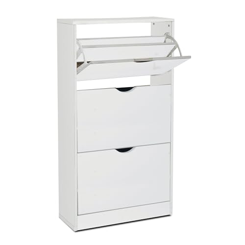 Acomoda Textil - Zapatero 3 niveles de Madera, Amplio, Resistente y de...