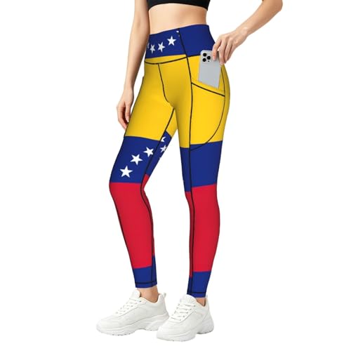 Leggings de Venezuela para mujer conjuntos elásticos con bolsillos fitness