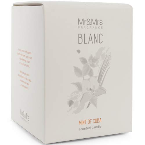 Geurkaars Blanc Mr&Mrs Fragrance senteur Mint of Cuba bougie parfumée 250g