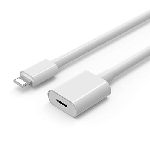 EMATETEK Cable Extension Cord Female to Male Transfer Video Audio Music Data and Power Charge. 2PCS 1Foot Female to Male Extender Cable Connector Cord Made of White or Balck PVC. - Thumbnail 2