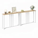 YITAHOME Mesa Consola, Marrón Rústico y Negro