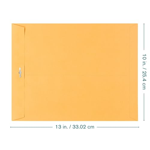 Clasp Envelopes – 10x13 Inch Brown Kraft Catalog Envelopes - 30 Pack - with Clasp Closure & Gummed Seal – 28lb Heavyweight Paper Envelopes for Home, Office, Business, Legal or School. - Thumbnail 2