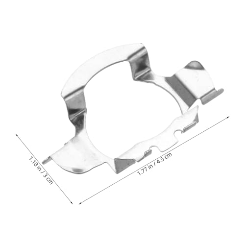 STOBAZA 10pcs Headlight Base Card LED Bulb Base Retainer Metal Bulb Retainer Headlight Bulb Adapter Headlight Bulb Holder Headlight Car Bulb Adapter Headlight Bulb Base Silver Iron