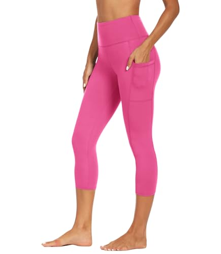 Image of GAYHAY High Waisted Capri Leggings for Women - Soft Slim Yoga Pants for Running Cycling Workout