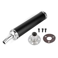 Motorrad Auspuff Schalldämpfer Rohr, 20mm/0.8in Automotive Ersatz Auspuff Schalldämpfer für 2 Takt Motorrad