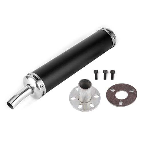 Motorrad Auspuff Schalldämpfer Rohr, 20mm/0.8in Automotive Ersatz Auspuff Schalldämpfer für 2 Takt Motorrad