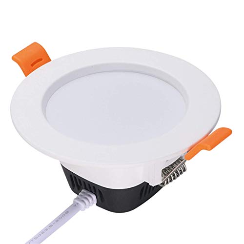 Foco empotrable de panel plano LED de 7W con luz cálida 3000K para pasillo y cocina