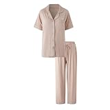 Vibes Personalized Women's Pajama Set, Soft Viscose Short Sleeve Top