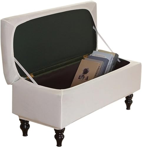 Housse de protection pour ottoman rectangulaire en velours extensible et lavable - 2