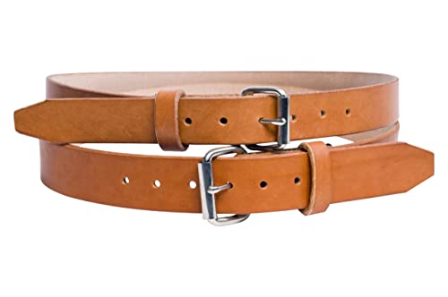 Handmade Leather Belt Tan all Natural Leather Veg Tanned made in USA