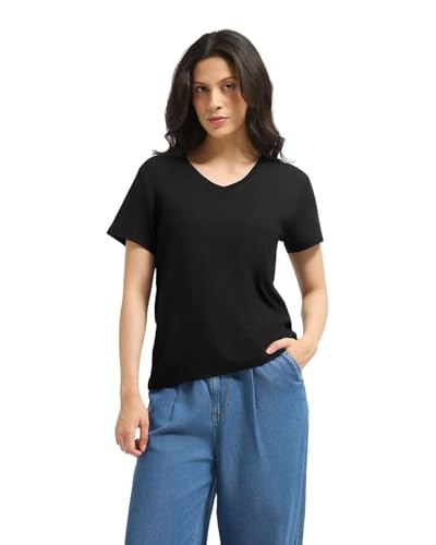 Image of Wellbi Women's Bamboo V-Neck T-Shirt | Ultra Soft, Breathable, Cooling, Stretch Tee for Workout, Yoga, Gym & Everyday Wear | Eco-Friendly Top for Girls, Lightweight & Comfortable Top