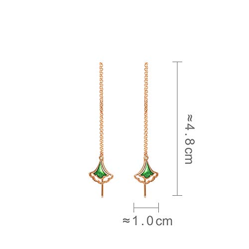 Image of CHOW SANG SANG Delicate Gold 18K Rose Gold Enamel Gingko Leaf Bracelet, Necklace for Women 92255B 92255N
