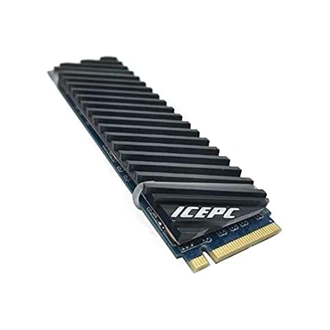 icepc M.2 Heatsink for PS5 PCI-E NVME 2280 SSD Graphene Coating Copper Heat Sink,High Performance SSD Radiator with Thermal Pad for Laptop PC 2280 NGFF Solid State Disk Cooler(70x20x2mm) Cover