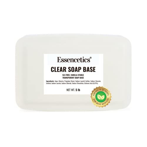5 LB Ultra Clear Soap Base for Soap Making Melt and Pour Glycerin Soap Base Natural Soap Base for Soap Making Glycerin Blocks for Soap Making Soap Melt and Pour Base