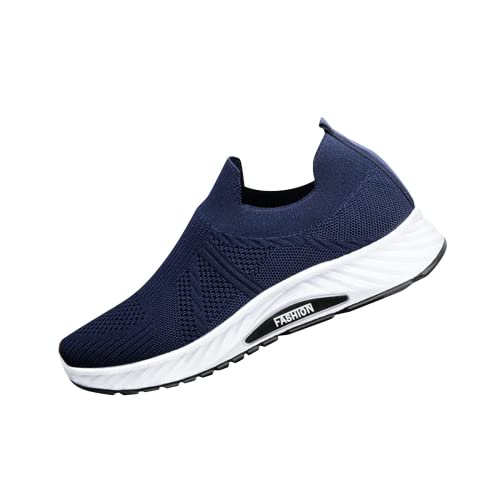 BORAMAX Men's Slip on Walking Shoes Ultra Light Breathable Non Slip Running Shoes Casual Fashion Sneakers Mesh Workout Sports