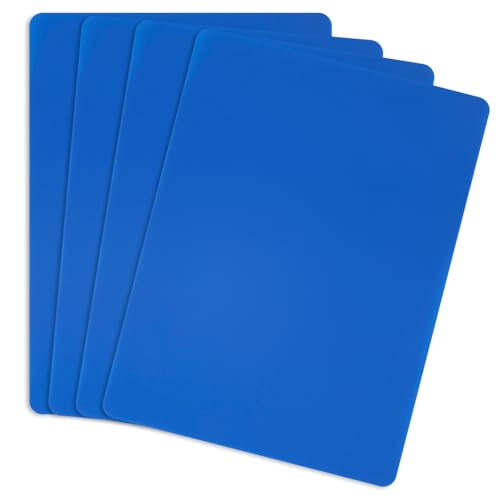 Mezclador de fichas Mahjong plástico 4 piezas azul