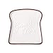 XYMY Plato de tostada de cerámica con forma de tostada, 1 plato de pan de porcelana para ensalada de postre, platos para carne, pasta y ensalada