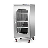 PA-DABAOO Stainless Steel Dry Cabinet,Industrial Electronic Component Drying Cabinet,Humidity Range: 20%-60%,Electronic Equipment Storage with LED Control Panel & Casters,160l