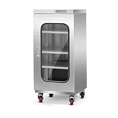 PA-DABAOO Stainless Steel Dry Cabinet,Industrial Electronic Component Drying Cabinet,Humidity Range: 20%-60%,Electronic Equipment Storage with LED Control Panel & Casters,160l