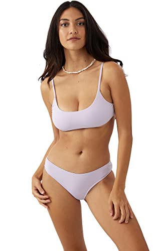 O'NEILL Parte inferior de bikini Matira para mujer, cobertura descarada, parte inferior de traje de baño para mujer con ajuste hipster, Bañadores Orquídea | Sólidos de Agua Salada Matira, S