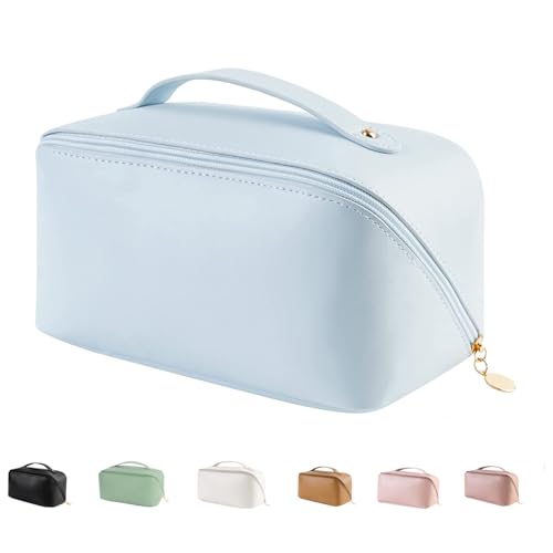 Cosmetic Bag, Large Capacity PU Waterproof Storage Makeup Bag, Multifunctional Portable Wash Pouch for Women Travel Storage Bag Skin Care Cosmetics Toiletries
