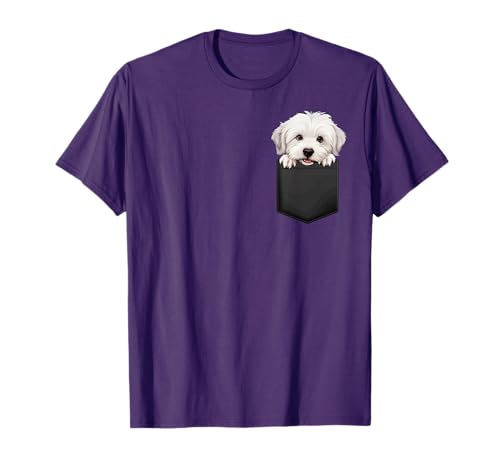 Coton De Tulear Puppy Dog In Pocket Cute Pet Lover Men Women Kids T-Shirt