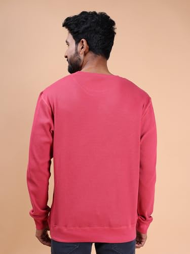Image of Rupa Colors Waffle Texture Full Sleeves T-Shirt for Men, 100% Cotton with Breathable Fabric, Ribbed Crew Neck, Super Stretchable, Anti-Fungal Dye, Pack of 1