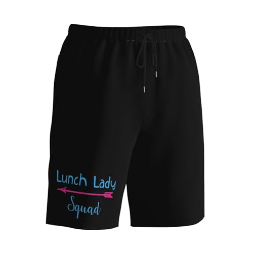 Lunch Lady Squad Men's Quick-Dry Board Shorts 7" - Swim Trunks Summer Hawaii Beach2