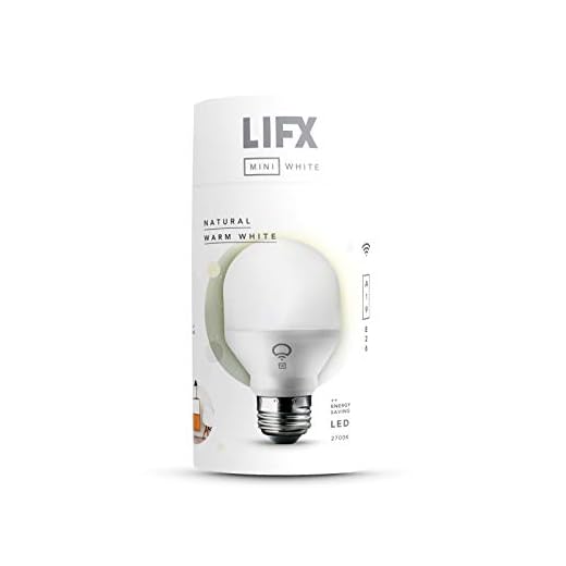 LIFX Mini White (A19) Wi-Fi Smart LED Light Bulb, Dimmable, Warm White, No Hub Required, Works with Alexa, Apple HomeKit and the Google Assistant