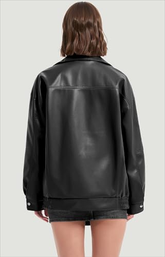 VILIGO Oversized Faux Leather Bomber