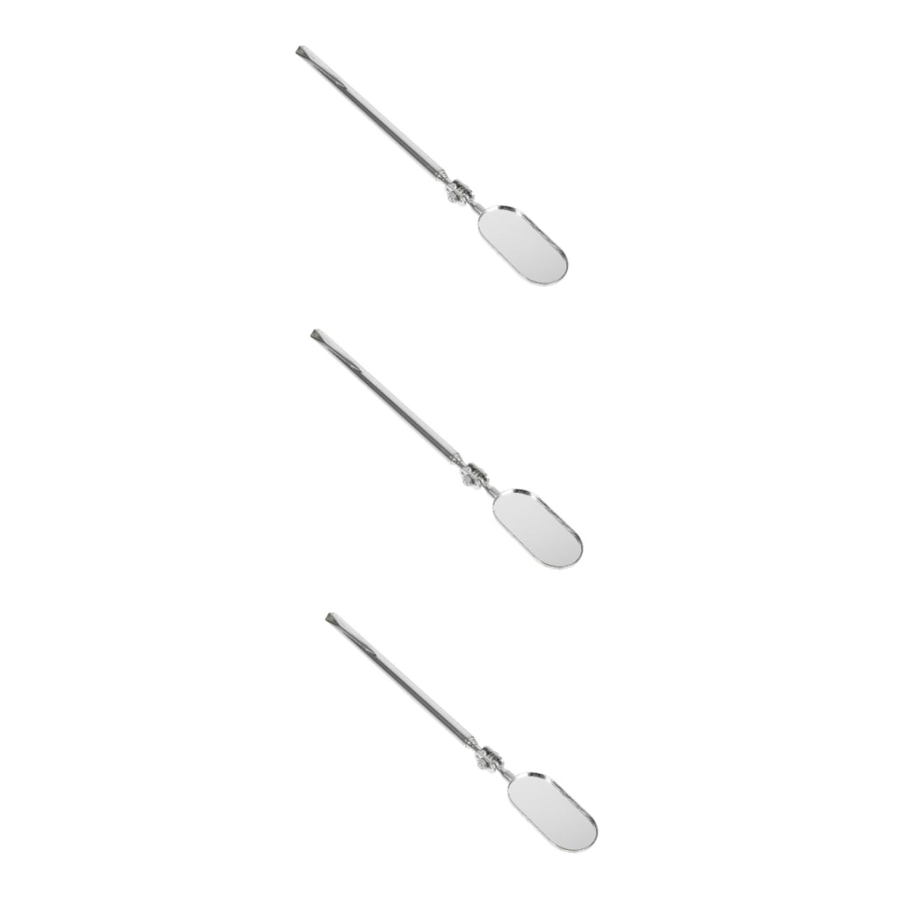 3pcs Auto Mechanic Inspection Mirror Telescoping Inspection Tool Extendable Leak Check Mechanics Mirror Tool