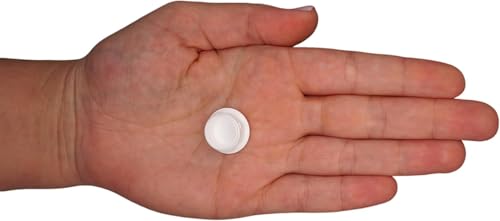Image of (Pack of 20) White Plastic Hole Plugs 0.71 inch x 0.59 inch (18 x 15 mm), Drill Hole Cover Caps, Furniture Hole Plug, Screw Hole Plugs