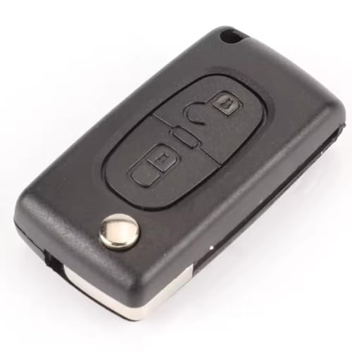 Coque clé Voiture CE0536/CE0523 + Pile CR1620 incluses – Boîtier 2/3 Boutons Compatible Peugeot 207 307 308 407 607 807 / Citroën C2 C3 C4 C5 C6 DS3 DS4...