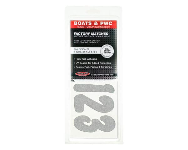 Image of Hardline Products Series 200 Factory Matched 3-Inch Boat & PWC Registration Number Kit - SIL200EC