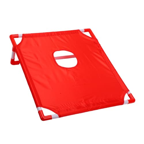 Jeu de Cornhole Portable POENVFPO avec 2 Planches et 6 Poufs