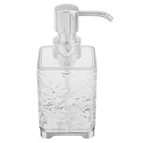 Ipetboom Dispensador de Espuma para Jabón Líquido 300ml Botella Transparente Cuadrada Bomba para Lavado Facial y Gel de Ducha, Dispensador Portátil Recargable para Baño y Viaje