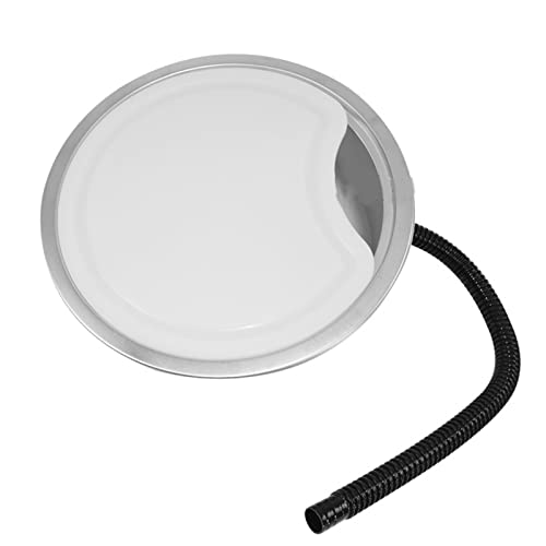 Campervan Sink and Tap Kit with Lid Small Kitchen Sink with Drainer Unit Stainless Steel304 with Cutting Board One-Piece Stretch Molding Oil-Proof Suitable for Kitchen Balcony RV Bar Round