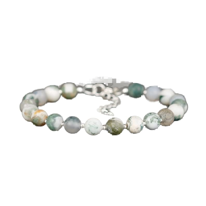 Bracelet agate arbre mat 8mm bijoux perles unisexes LKBEADS LCBR-4395