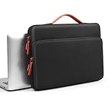 ノート パソコン ケース 14インチ/16インチ対応 PC用 手提げカバン 耐衝撃 エアクッション 防震保護 撥水加工 収納ポケット ビジネス 通勤 旅行 通学 (ブラック, 16インチ)