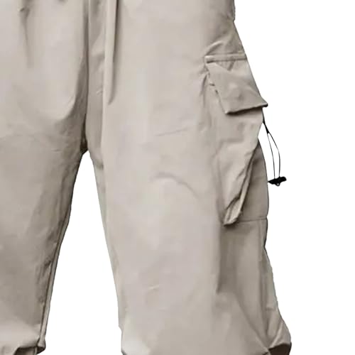Men's Baggy Cargo Pants Casual Hip Hop Parachute Pants Street Harem Sweatpants Drawstring Trousers with Pockets3
