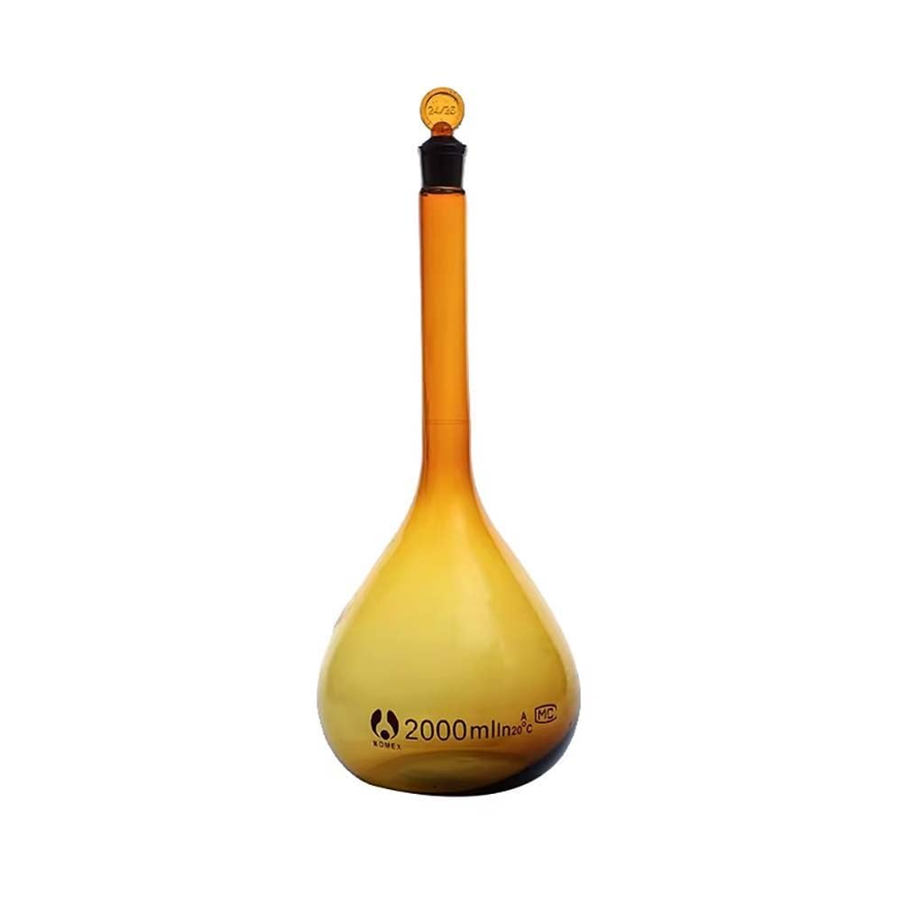 Messkolben Aus Braunem Borosilikatglas Der Klasse A Mit Stopfen – 5ml/10ml/25ml/50ml/100ml/200ml/250ml/500ml/1000ml/2000ml (1 Stück) – Hohe Präzision For Die Herstellung Von Laborlösungen(1000ml)