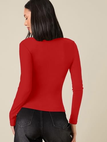 Image of Aahwan Women's & Girl's Solid Long Sleeve Polyester Slim Fit Top