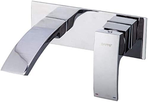 Robinet de salle de bain mural cascade mitigeur lavabo vanité chaud froid