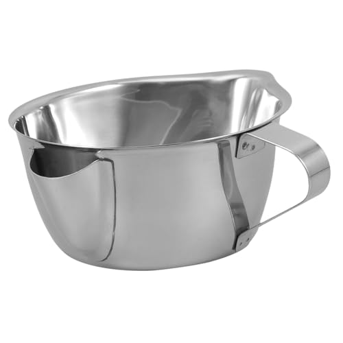 Cabilock Tazón Separador De Grasa De Aceite Encargado De La Grasa Separador De Caldo De Aceite Separador De Aceite Taza De Skimmer De Salsa Cuenco De Cocina Lata De Aceite Acero Inoxidable