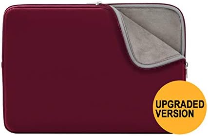 RAINYEAR 14 Inch Laptop Sleeve Protective Case Soft Lining Padded Zipper Cover Carrying Bag Compatible with 14" Notebook Computer Tablet Ultrabook Chromebook(Red,Upgraded Version)